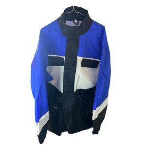 tourmaster motorcycle Heavy Duty Windbreaker jacket XXL blue white silver black
